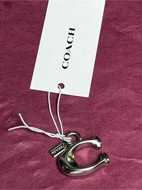 Coach NWT Signature ‘C’ Charm w/ dustbag & choice of chain